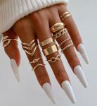 25 Pcs Gold Stackable Knuckle Ring Set