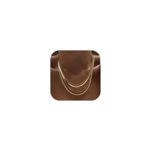 Trendy Layered Gold Plated Necklaces Set