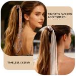 6 Pack Women's Multifunctional Boho Satin Scarves