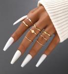 25 Pcs Gold Stackable Knuckle Ring Set
