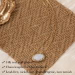 Elegant 14k Gold Plated Choker Necklace with Gemstones