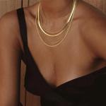 Trendy Layered Gold Plated Necklaces Set