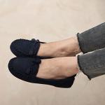 Navy Fancy Women's Moccasin Slippers