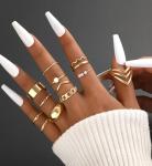 25 Pcs Gold Stackable Knuckle Ring Set
