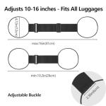 BILIONE Adjustable Bungee Luggage Straps - 2 Pack