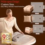 Travel Vacuum Bags with Rechargeable Pump - 9 Pack