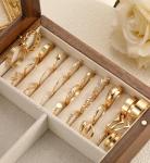 25 Pcs Gold Stackable Knuckle Ring Set