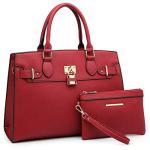 Dasein Women's Stylish Handbag with Matching Wallet