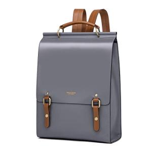 Stylish Grey Leather Backpack Purse for Women