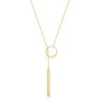 Dainty 14k Gold Plated Lariat Necklace for Women