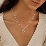 Personalized Silver Initial Necklace for Women
