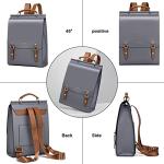 Stylish Grey Leather Backpack Purse for Women