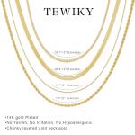 Trendy Layered Gold Plated Necklaces Set