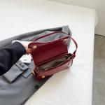 Crocodile Red Small Shoulder Bag with Straps