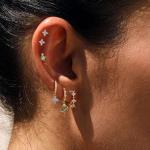 Gold Plated Sterling Silver Earrings Set for Women