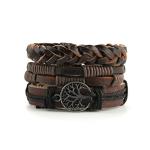 Tree of Life Leather Bracelets with Natural Stones