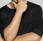 Miabella 5mm Diamond-Cut Figaro Chain Bracelet