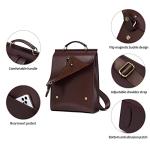 Stylish Grey Leather Backpack Purse for Women