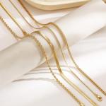 Trendy Layered Gold Plated Necklaces Set