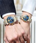 OLEVS His and Hers Matching Diamond Watches Set