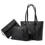 Chic Black 3-Piece Handbag Set for Women