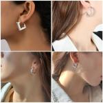 Silver Hoop Earrings Set for Stylish Women