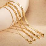 Trendy Layered Gold Plated Necklaces Set
