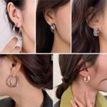 Silver Hoop Earrings Set for Stylish Women