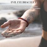 Lameybrt Men's Adjustable Evil Eye Bracelet