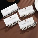 Silver Hoop Earrings Set for Stylish Women