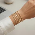 Trendy Stackable Gold Bracelets Set for Women