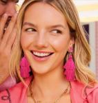 Trendy Hot Pink Tassel Earrings for Women