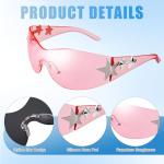 Trendy Y2K Oversized Rimless Sunglasses Set