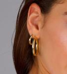 18-Pair Gold Hoop Earrings Set for Women