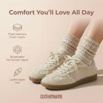 CUSHIONAIRE Belinda Women’s Lace-Up Sneakers - Ivory