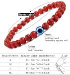 Lameybrt Men's Adjustable Evil Eye Bracelet