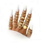 24-Piece Gold Stackable Knuckle Ring Set