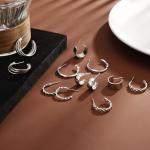 Silver Hoop Earrings Set for Stylish Women