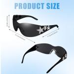 Trendy Y2K Oversized Rimless Sunglasses Set