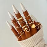 24-Piece Gold Stackable Knuckle Ring Set