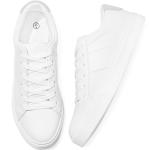 Adokoo Women's White Casual Lace-Up Sneakers