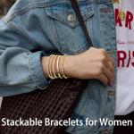 Trendy Stackable Gold Bracelets Set for Women