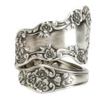 Sterling Silver Oxidized Spoon Ring for Women