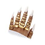 YEEZII 25 Pcs Stylish Gold Knuckle Ring Set