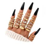 Trendy 25-Piece Gold Stackable Rings Set