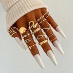 24-Piece Gold Stackable Knuckle Ring Set