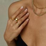 YEEZII 25 Pcs Stylish Gold Knuckle Ring Set