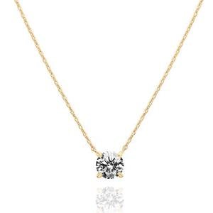 14K Gold Plated Dainty CZ Necklace with Swarovski