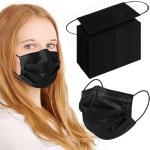 Luxury Black Disposable Face Masks - 100 Pack
