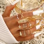 24-Piece Gold Stackable Knuckle Ring Set